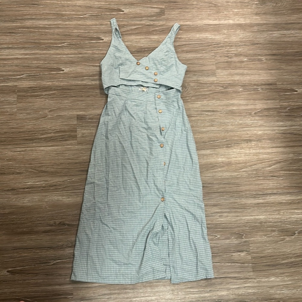 Blue checked dressed- NEVER worn